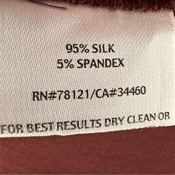 Eileen Fisher Stretch Silk Tank Burgundy Size S - Picture 6 of 8